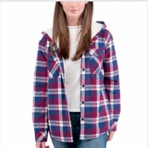 BOSTON TRADERS Jackets & Coats - Boston Traders Ladies' Sherpa Lined Hooded Flannel BOSTON TRADERS Jackets & Coats - Boston Traders Ladies' Sherpa Lined Hooded Flannel